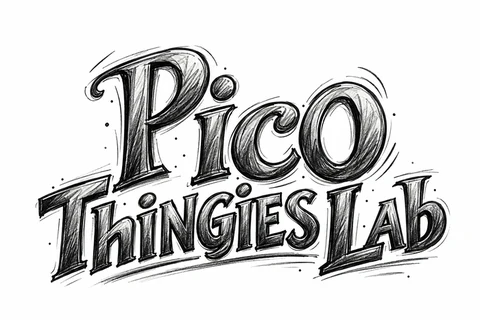 Pico Thingies Lab — new serif logo